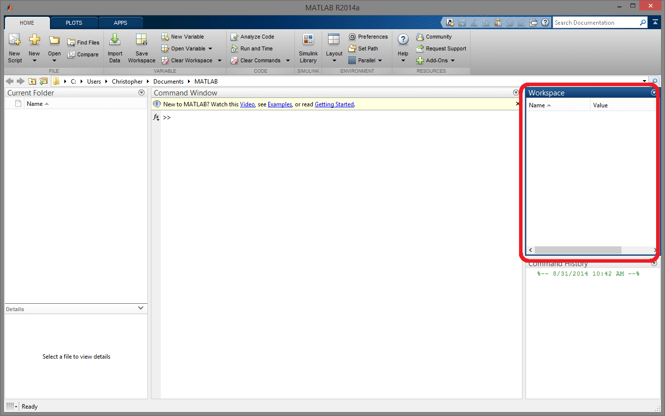 The Workspace Window